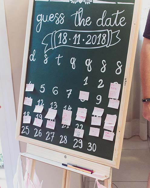 Guess the Date Gender Reveal Party Game 