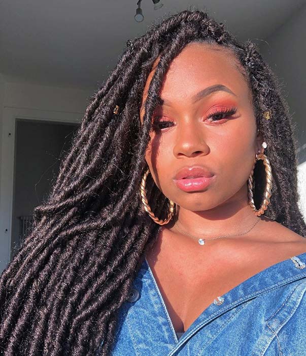 Simple Crochet Faux Locs Hairstyle