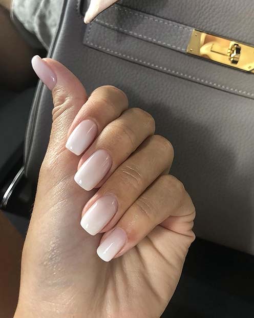 Elegant, French Ombre Acrylic Nails