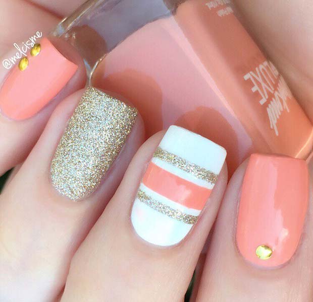 Easy Striped Nails for Spring and Summer