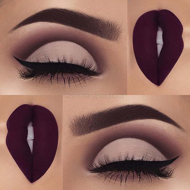 Matte Eyes and Lips for Christmas
