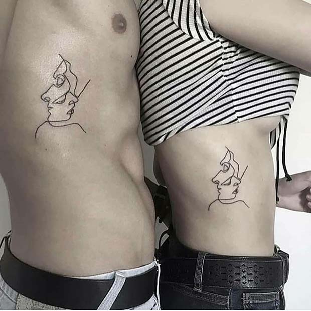 Artistic Couple's Tattoo