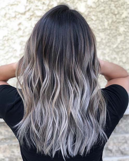 Black and Icy Blonde Hair