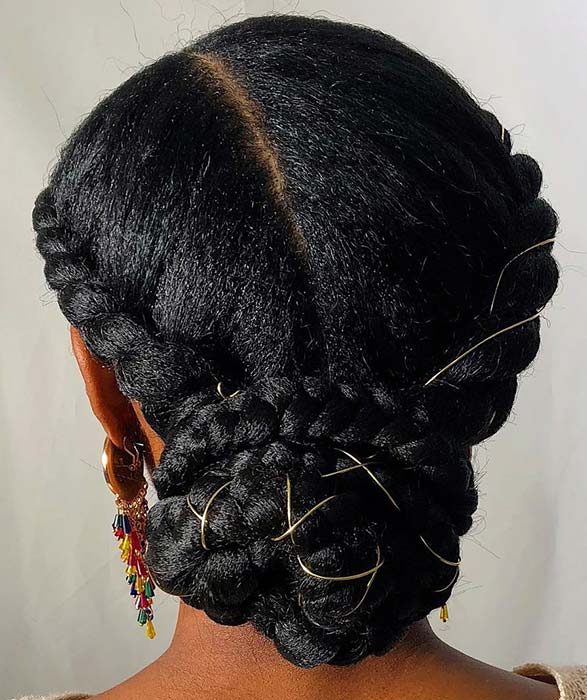 Pretty Braided Hairstyle for Natural Hair