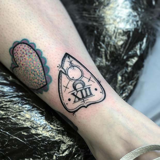 Ouija Planchette Tattoo Design Idea