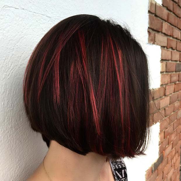 Subtle Red and Black Hair 