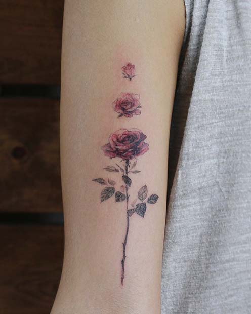 Unique Rose Tattoo Design