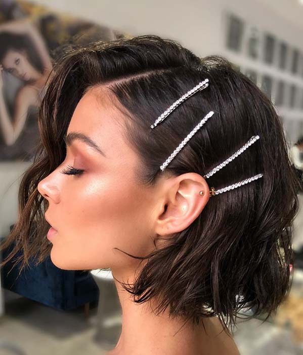 Accessorized Short Hairstyle for Prom 