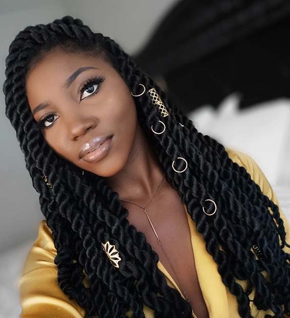 Accessorized Senegalese Twists