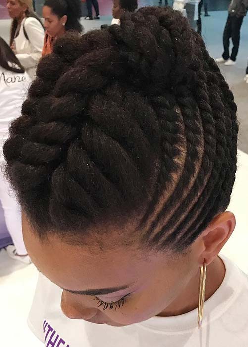 Twisted Natural Hair Updo