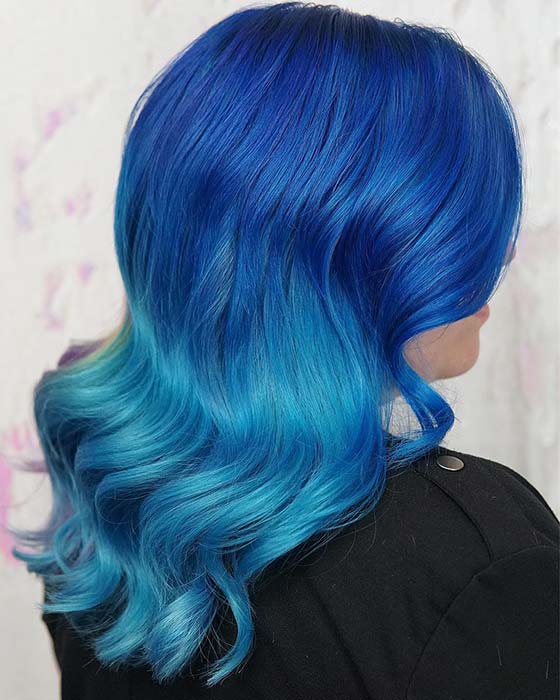 Blue Lagoon Ombre Hair