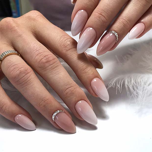 Long, Ombre Wedding Nails