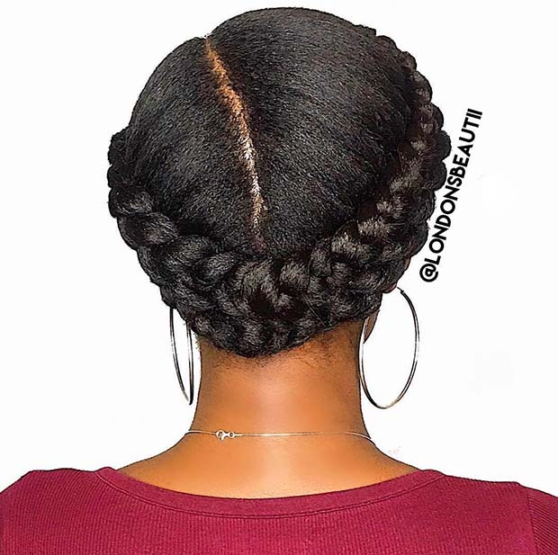 Chic Double Halo Braid Style