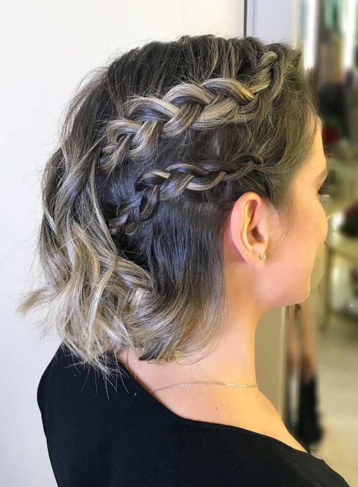 Double Side Braids for Short Hair 