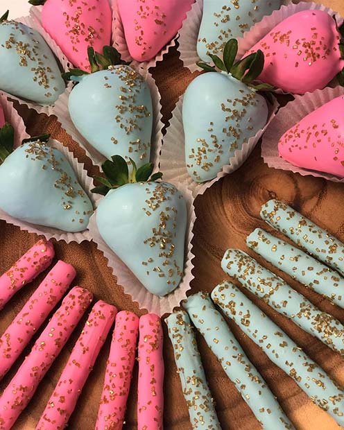 Pink and Blue Sweet Treats for a Gender Reveal Party