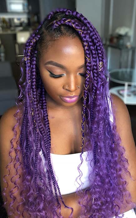 Purple Goddess Braids