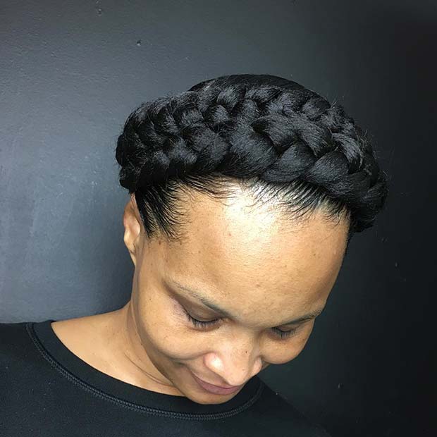 Simple and Stylish Halo Braid for Black Hair