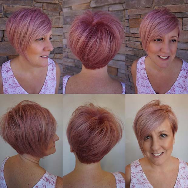 Soft Pink Short Hair