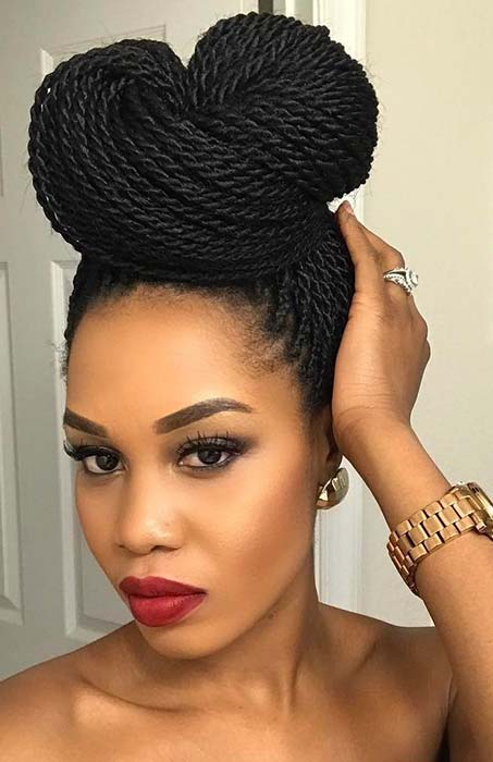 Senegalese Twisted Updo