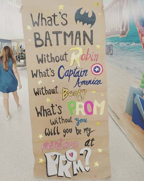 Superhero Prom Proposal Idea