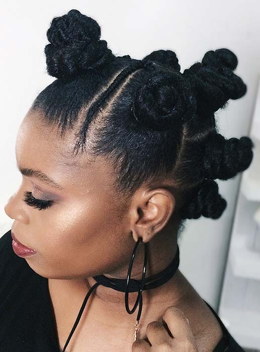 Trendy Bantu Knot Hairstyle for Natural Hair