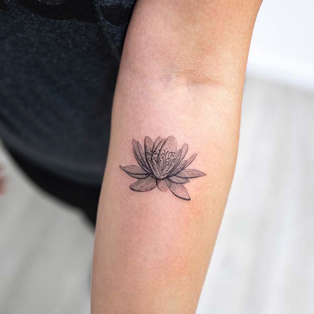 Artistic Lotus Tattoo Idea