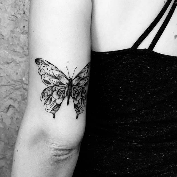 Beautiful Butterfly Arm Tattoo