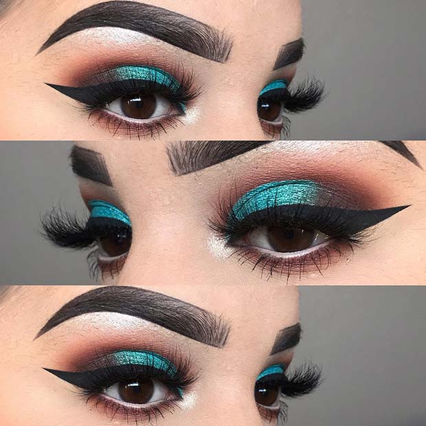 Bold Blue Eye Makeup