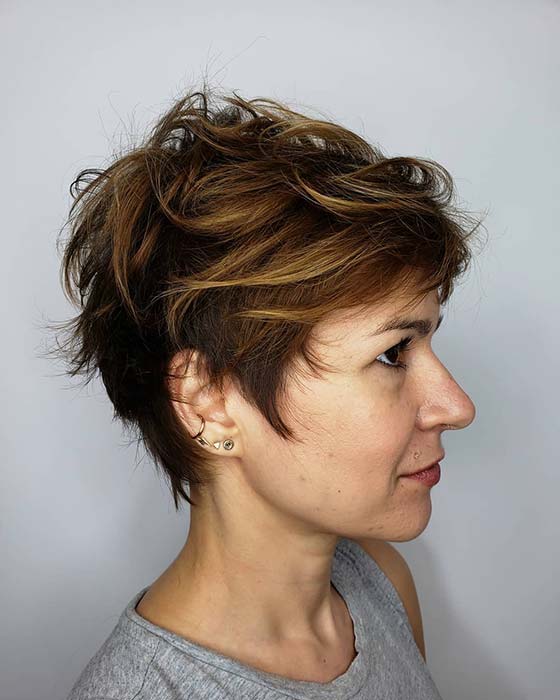 Long and Textured Pixie Cut