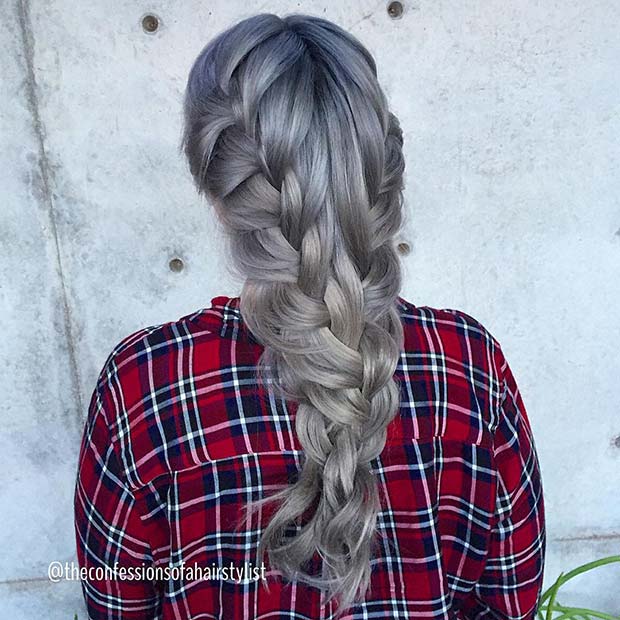 Loose Double Braids Style for Long Hair