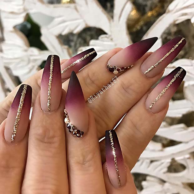Stunning Matte Ombre Nails