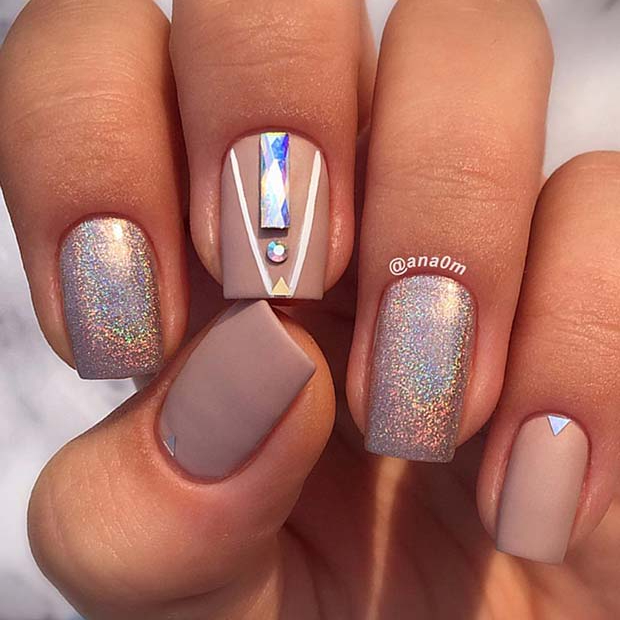 Trendy Holographic Nails