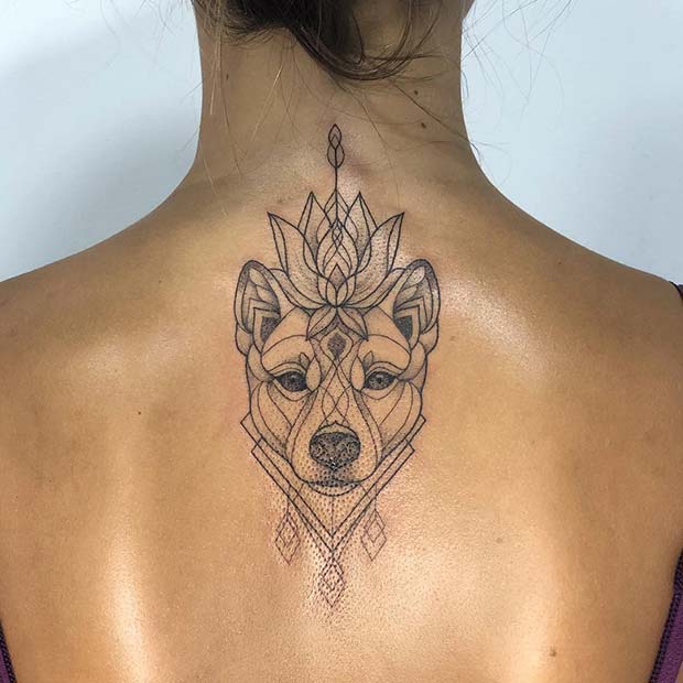 Animal and Lotus Tattoo Design 