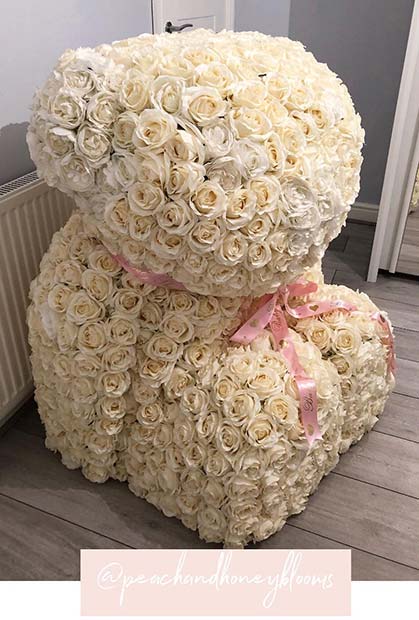 Amazing Rose Flower Bear