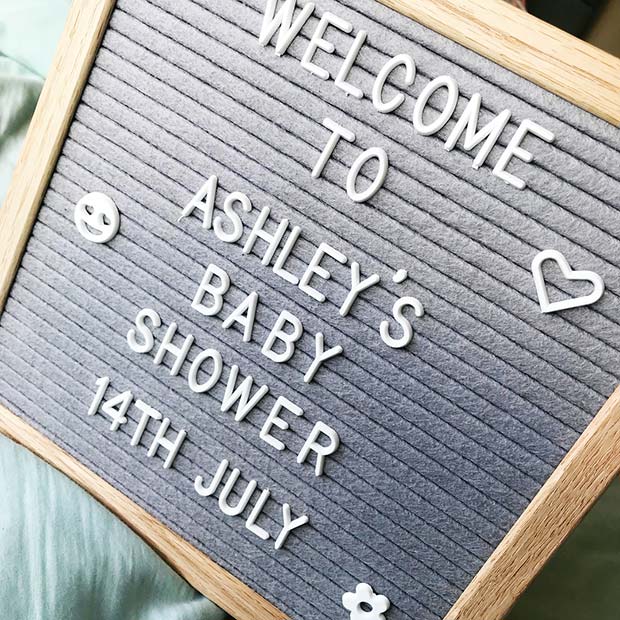 Baby Shower Letter Board