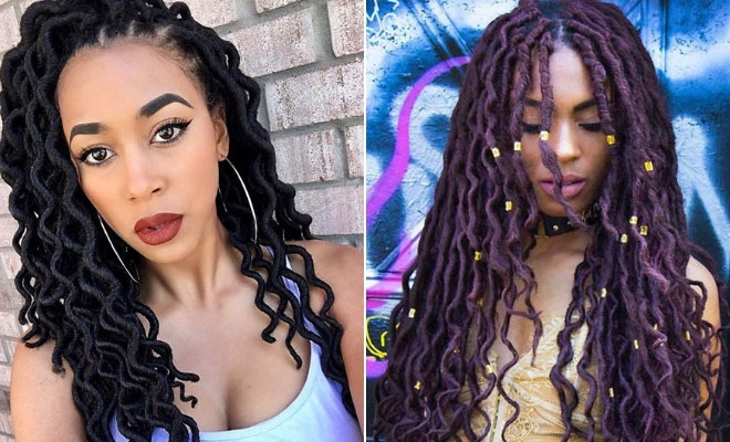 Curly Faux Locs