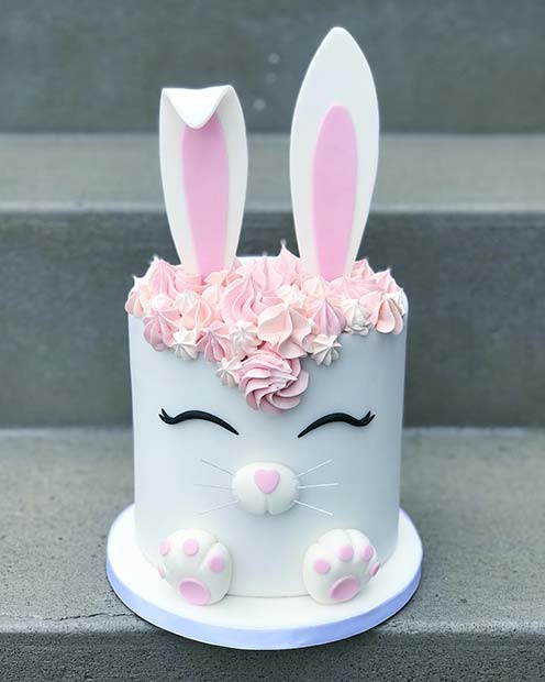 Cute Bunny Cake for a Baby Shower