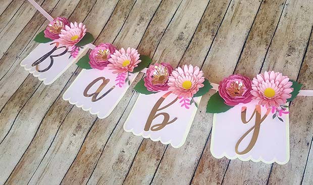 Floral Baby Banner