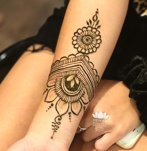 Floral Arm Henna Design