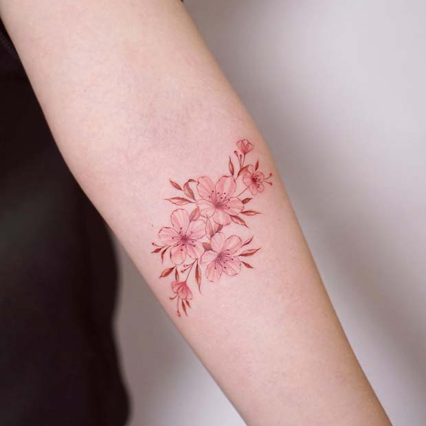 Stunning Floral Tattoo Design