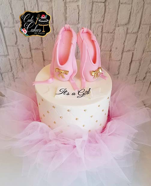Ballerina Cake for a Girl's Baby Shower