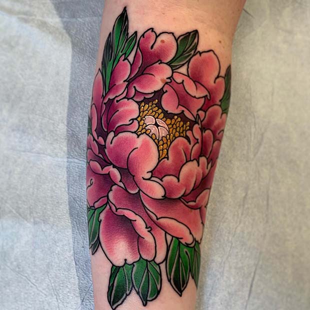 Bright and Colorful Peony Design