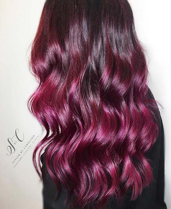 Burgundy Hair with Purple Tones