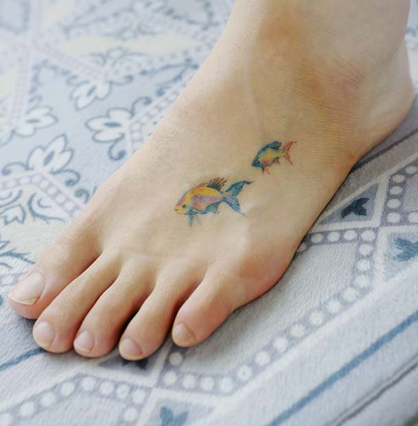 Colorful Fish Tattoo Idea