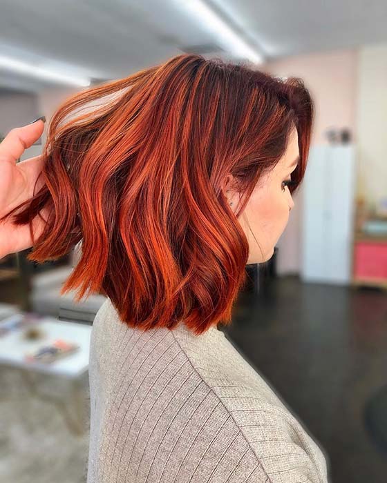 Copper Red Bob Hairstyle Idea