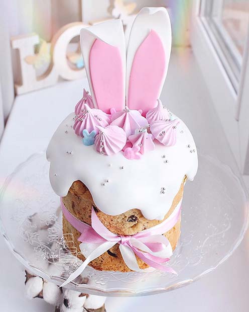 Cute Bunny Ears Cake