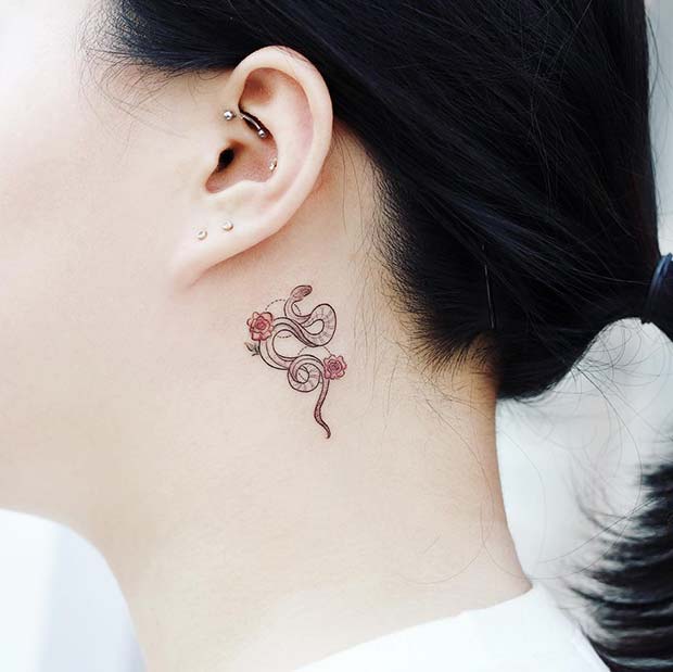 Cute and Small Snake Tattoo