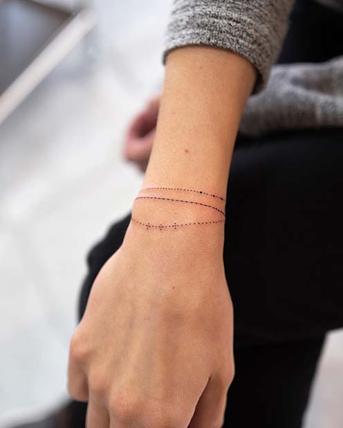 Delicate Wrist Bracelet Tattoos
