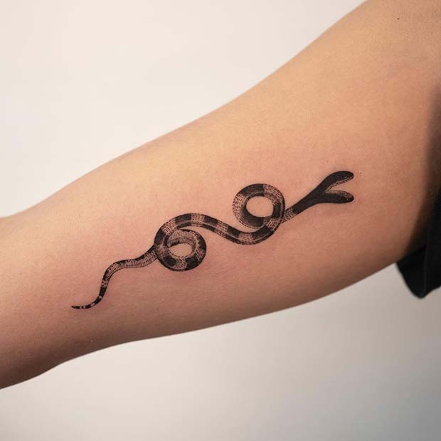 Unique Two Headed Snake Tattoo Design
