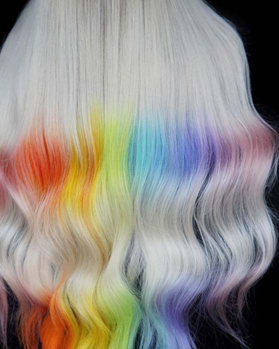 Blonde and Rainbow Colors